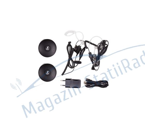 Cobra PU880 Set 2 statii walkie-talkie Raza pana la 10 km, Include casti ergonomice