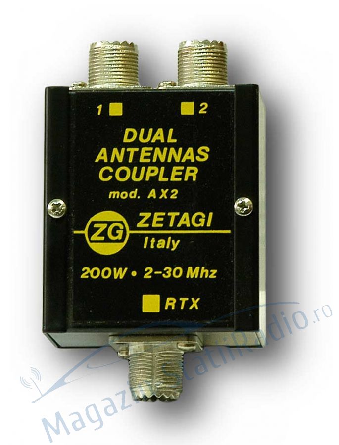 Dispozitiv Cuplare 2 Antene: ZETAGI AX2 DUAL 2-30MHZ, 200W