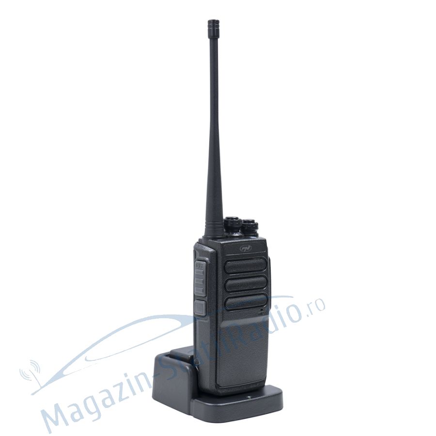 Statie radio UHF portabila PNI PMR R30 1bc acumulator 1200 mAh incarcator si casca incluse
