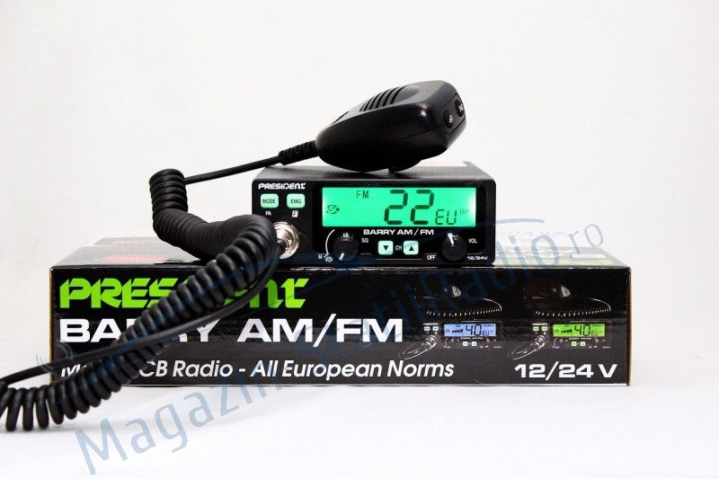 Statie Radio President BARRY AM/FM, 12/24v ASC + Antena President Virginia 