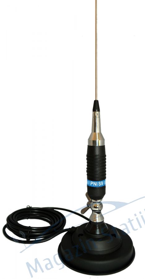 Antena CB PNI S9 lungime 120 cm si magnet cu fluture PNI 120/DV 125 mm inclus