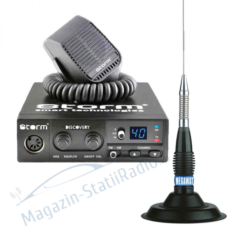 Statie Radio CB  Storm Discovery 2 V3+ Antena MEGAWAT ML147