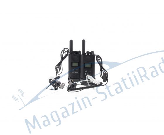 Cobra PU 500 Set 2 statii walkie-talkie Raza pana la 8 km, Include casti ergonomice