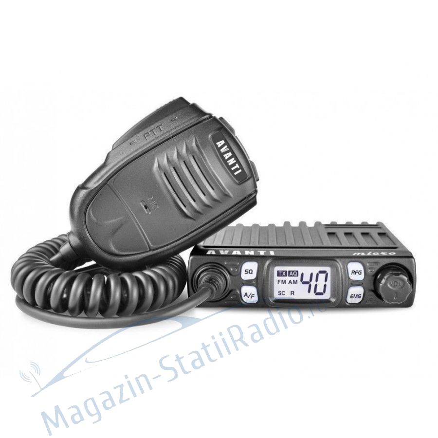 SET: Statie Radio CB Avanti Micro 4w + Antena MEGAWAT ML 147 mag