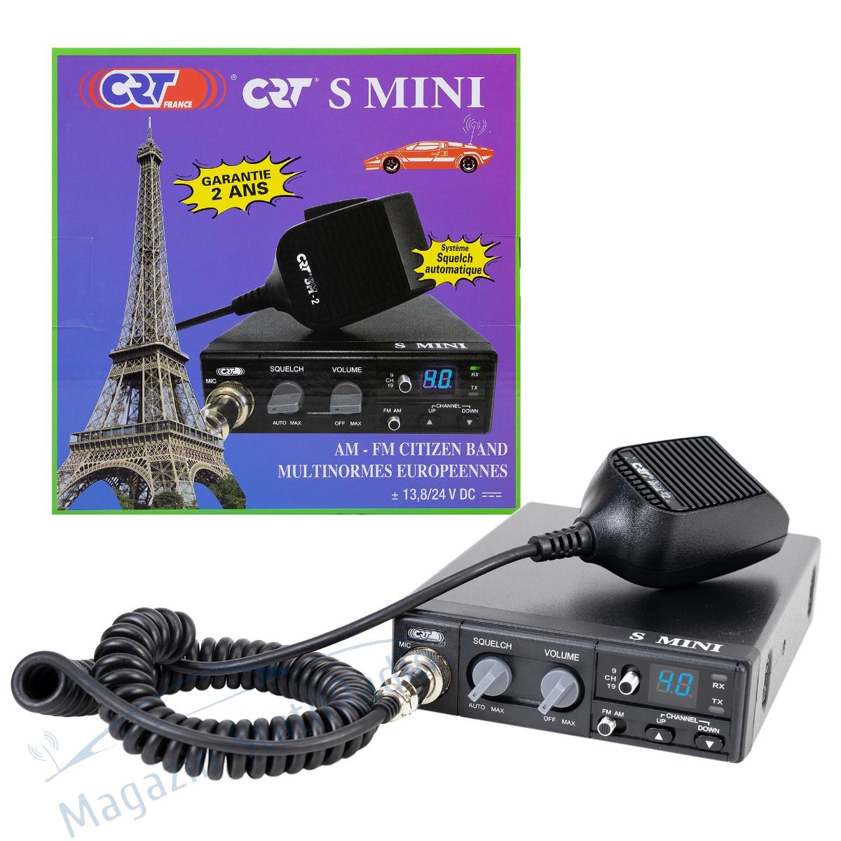 Statie radio CB CRT S Mini Dual Voltage 12/24V, ASQ, Model nou 
