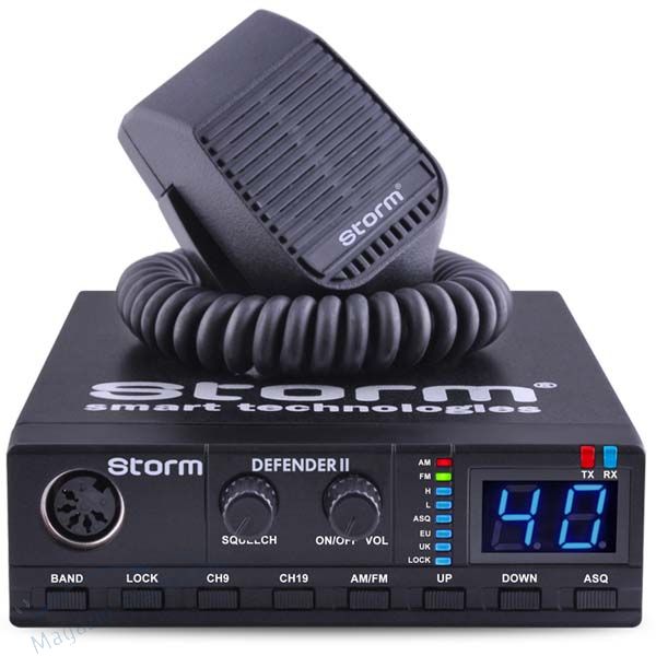 Statia CB Storm Defender 2, Model nou, AM/FM, ASQ, cu radiator racire