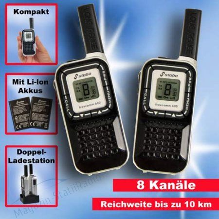 Set: Statie radio portabila PMR Semiprofesionala Stabo Freecom 600