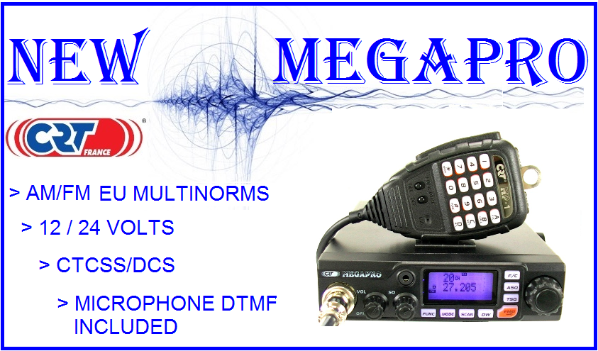Date tehnice statie radio CB 2016 CRT MEGAPRO si filmulet de prezentare a statiei