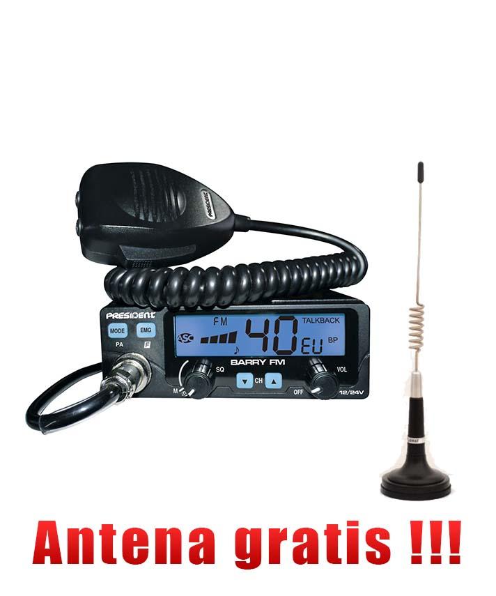 Disponibil la Magazin Statii Radio: Statie radio CB President Barry asc 12/24v